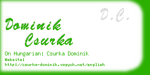 dominik csurka business card